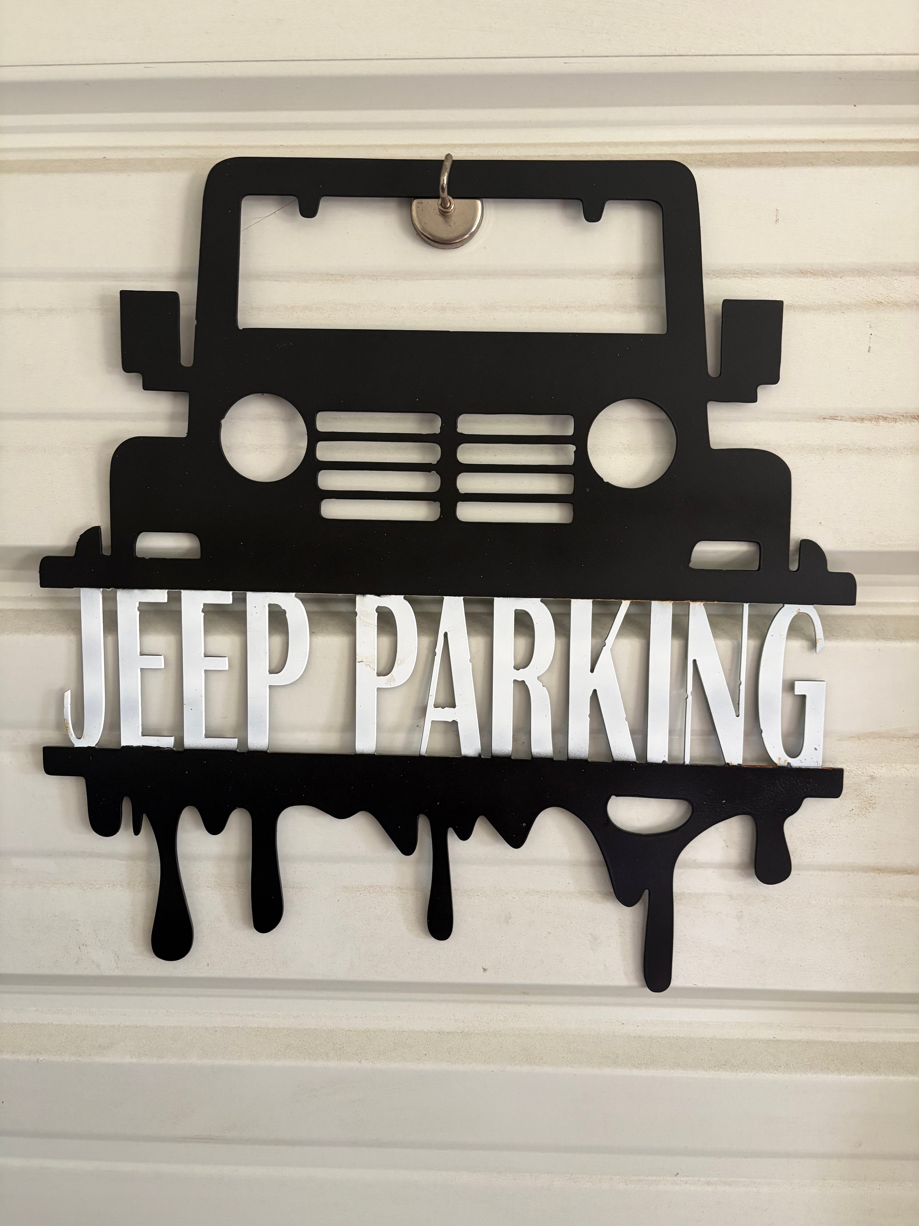 Custom “Jeep Parking” Metal Sign – Rugged Garage & Shop Decor