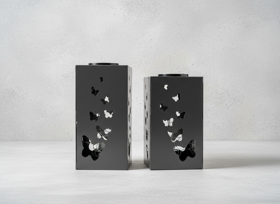 Twilight Butterflies — Solar‑Powered Lighted Garden Columns (Set of 2)